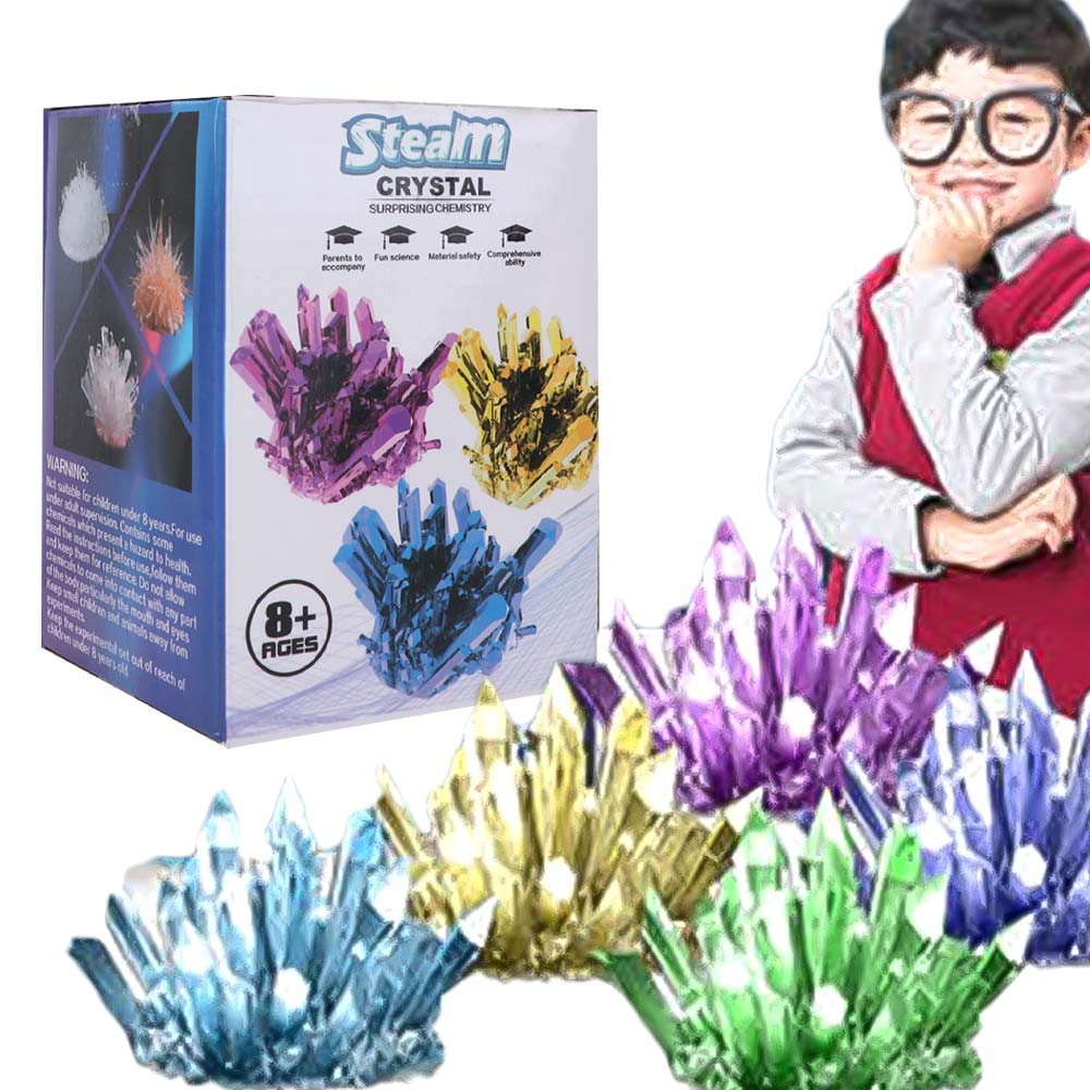 Science Experiment Kit - Kristallzucht-Set, Farbige Kristalle Einfach Zuzüchten, Wissenschafts-Experimente