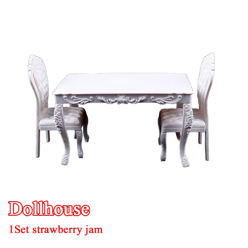 Dollhouse Furniture Set - Puppenhaus 1:6 Küchenmöbel Esstisch Stuhl Computer