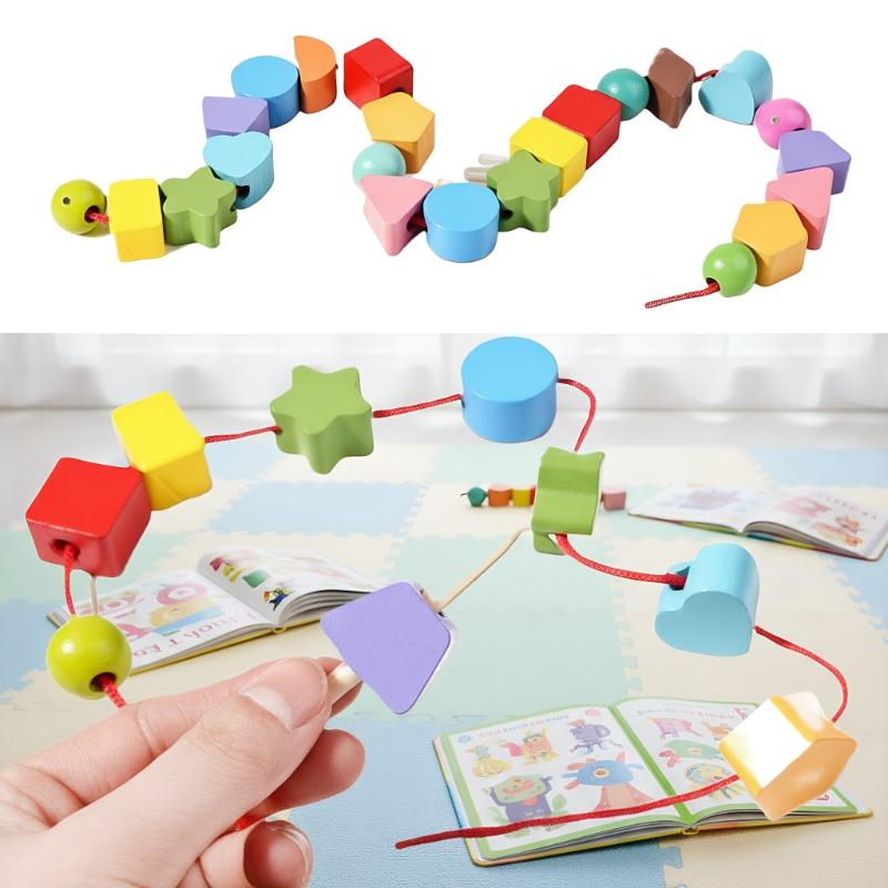 Montessori-Spielzeug für frühe – Wooden Blocks Stacking Bewertung und Preis