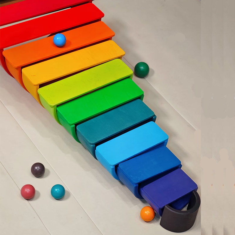 Holz-Regenbogen-Bausteine, bun – Wooden Blocks Stacking Bewertung und Preis