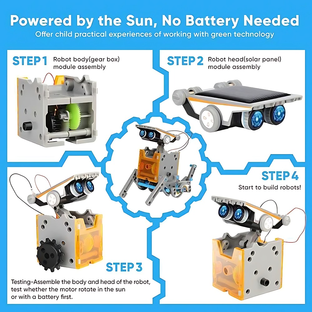 Solar-Roboter-Bausteine, 12-in – Science Experiment Kit Bewertung und Preis