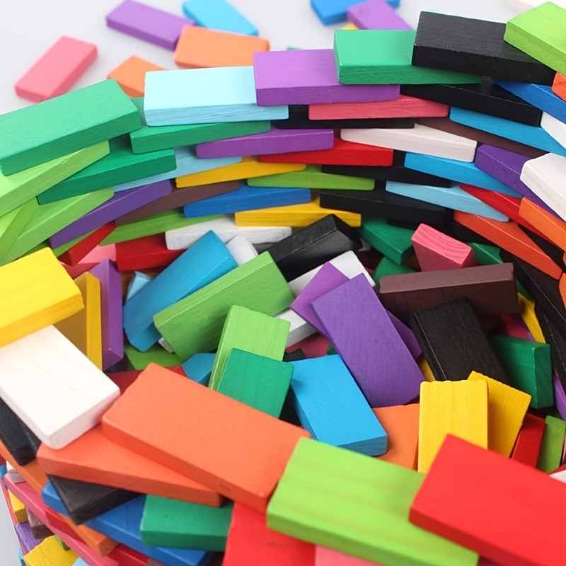 120-teiliges Domino-Set – mehr – Wooden Blocks Stacking Bewertung und Preis