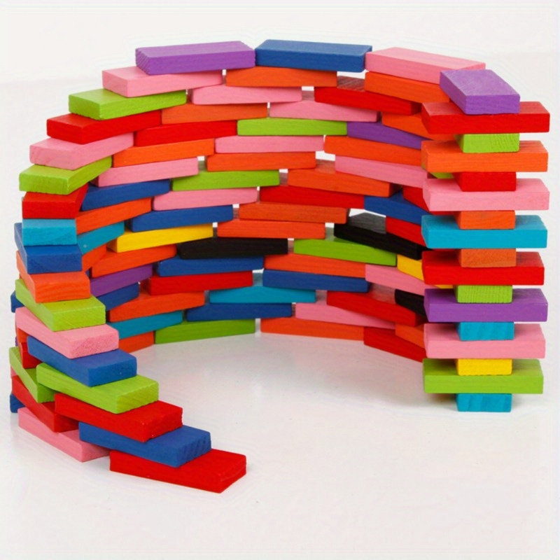 120-teiliges Domino-Set – mehr – Wooden Blocks Stacking Bewertung und Preis