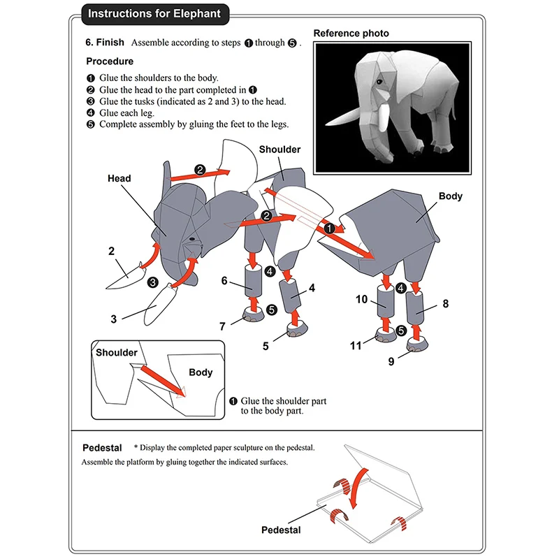 Afrikanischer Elefant Origami  – Kids Toys Elephant Bewertung und Preis