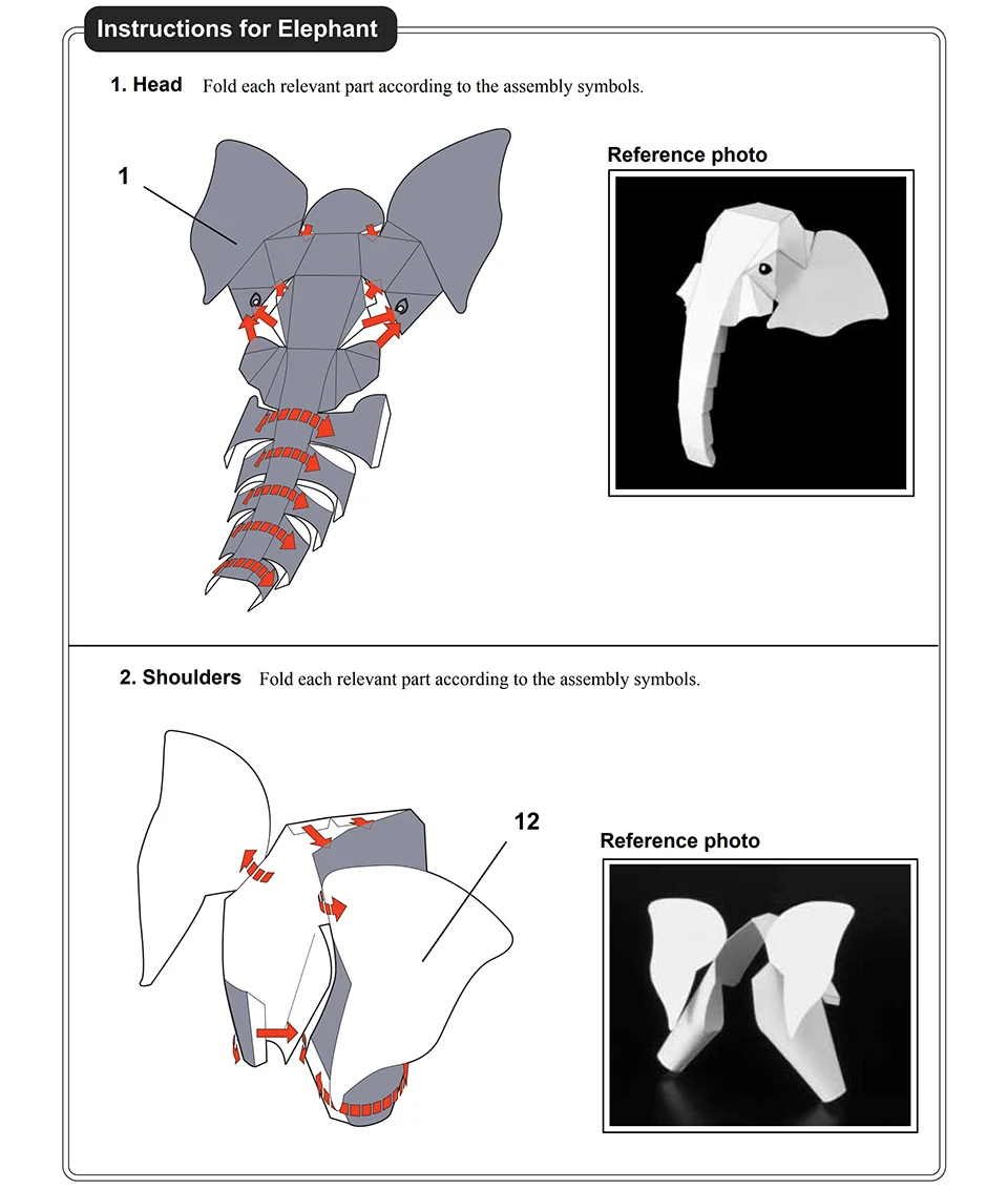 Afrikanischer Elefant Origami  – Kids Toys Elephant Bewertung und Preis