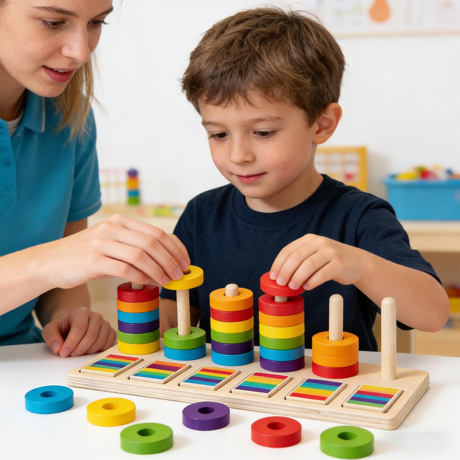 Holz-Stapelspielzeug Lernspiel – Wooden Blocks Stacking Bewertung und Preis