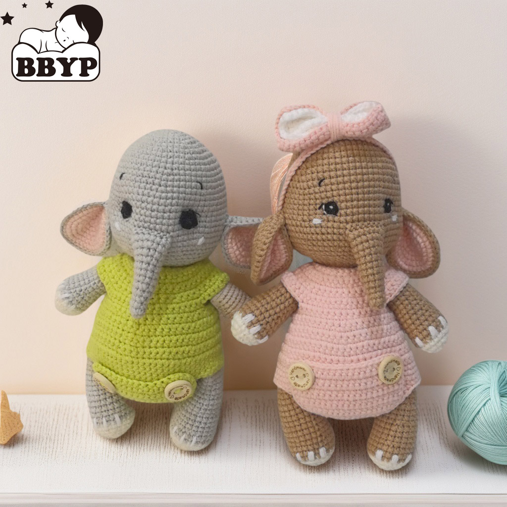 Handgefertigte gehäkelte Elefa – Kids Toys Elephant Bewertung und Preis