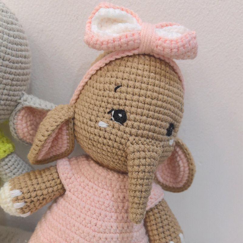 Handgefertigte gehäkelte Elefa – Kids Toys Elephant Bewertung und Preis