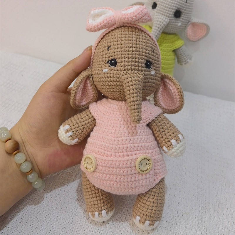Handgefertigte gehäkelte Elefa – Kids Toys Elephant Bewertung und Preis