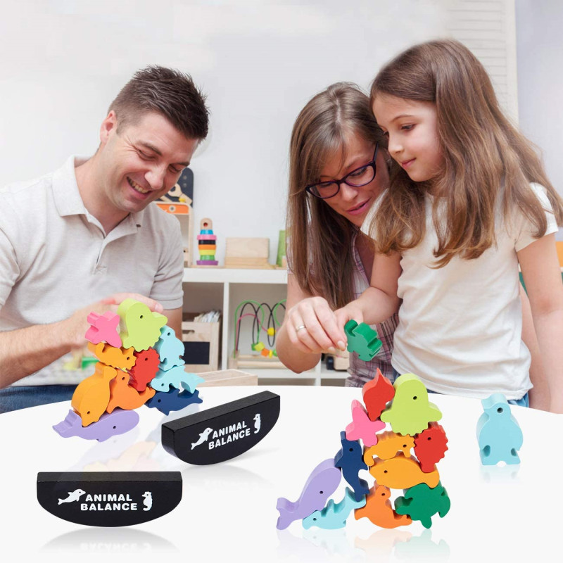 Neue Kinder Montessori Holz Ti – Wooden Blocks Stacking Bewertung und Preis