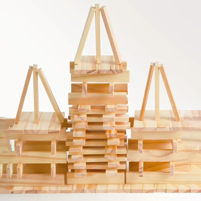 100PCS klassische Holz Baustei – Wooden Blocks Stacking Bewertung und Preis