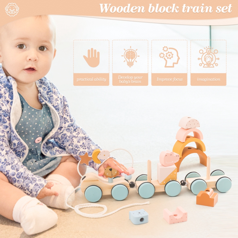 Holz Montessori Spielzeug Tier – Wooden Blocks Stacking Bewertung und Preis