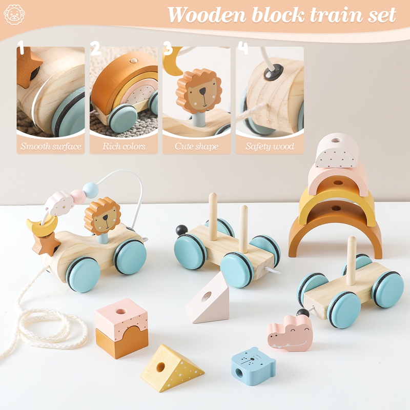 Holz Montessori Spielzeug Tier – Wooden Blocks Stacking Bewertung und Preis