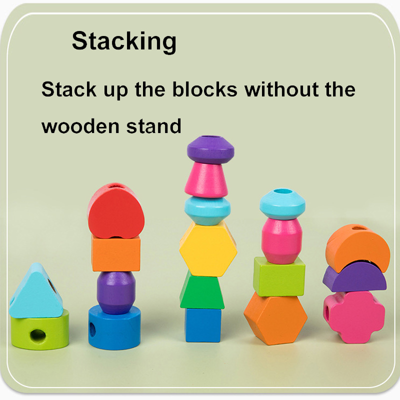 Montessori-Spielzeugset mit Ho – Wooden Blocks Stacking Bewertung und Preis