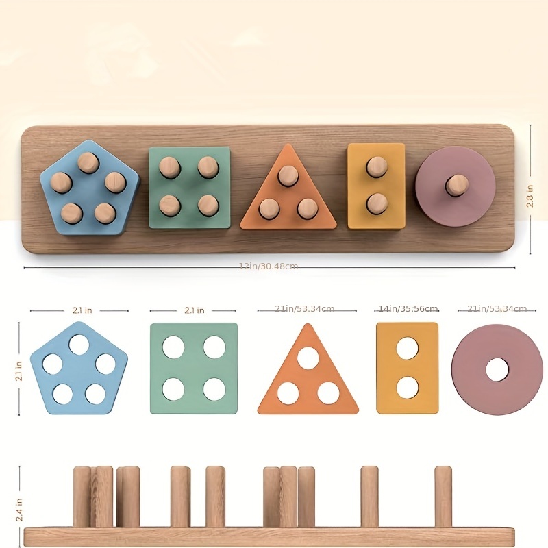 Montessori-Spielzeug für ab 18 – Wooden Blocks Stacking Bewertung und Preis